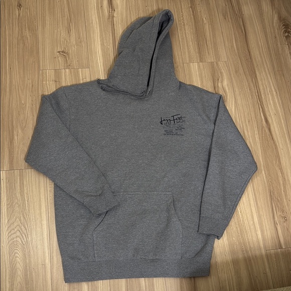 Jazz Fest Hoodie Mens XL Pullover Applique Distressed Vintage Style - Picture 1 of 7